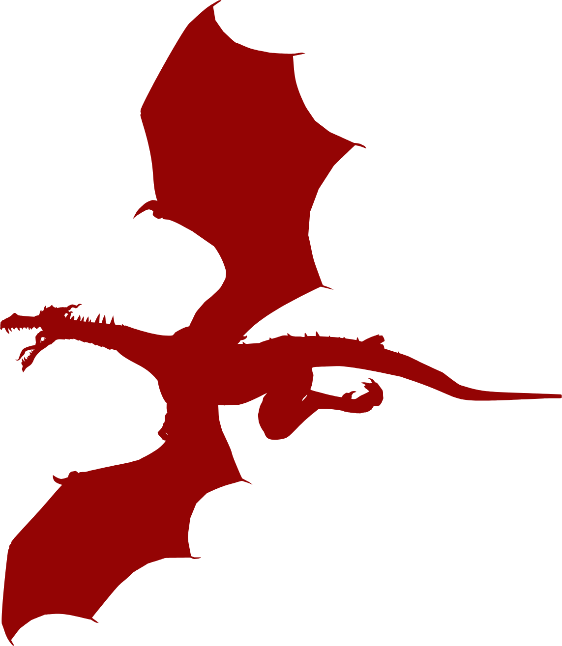 Ilustración de un dragón rojo